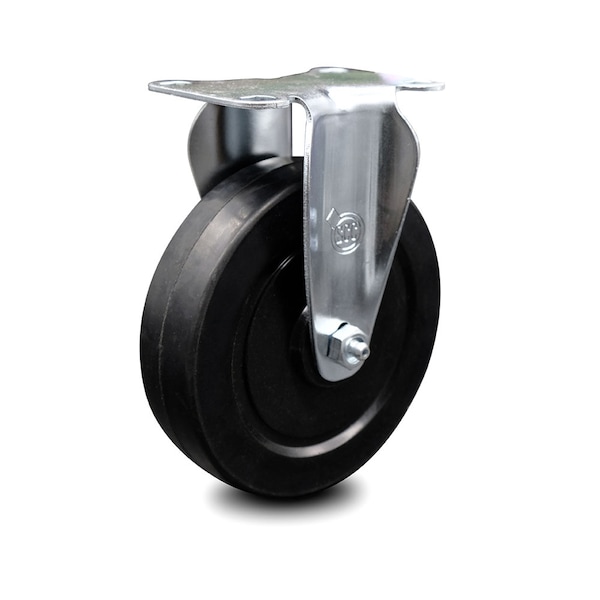 5 Inch Soft Rubber Wheel Rigid Top Plate Caster